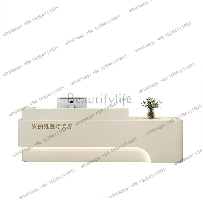Checkout Front Desk Reception Counter Beauty Salon U Shape Classic Reception Desks Modern Clinic Mostrador Recepcion Furniture