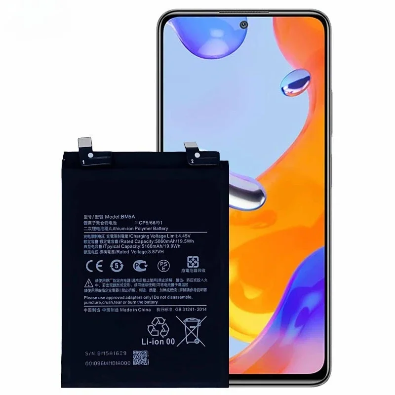 BM5A for Xiaomi Redmi Note 11 Pro Mobile Phone Battery High Quality High Capacity Replacement Bateria Grade A Cell with Tools