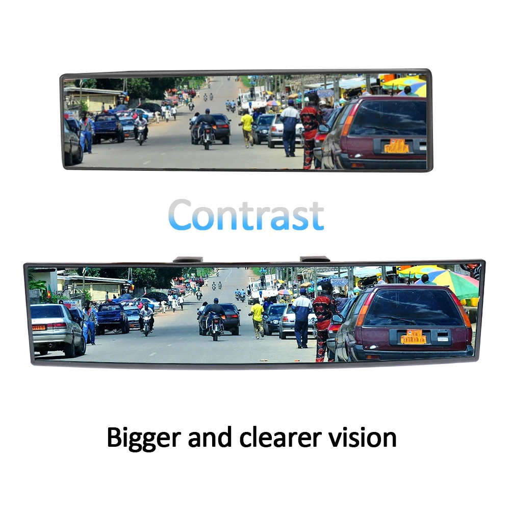 Large Vision Anti-glare Car Rear View Mirror Baby Rearview Mirror Angle Panoramic Car Interior Accessories 300mm