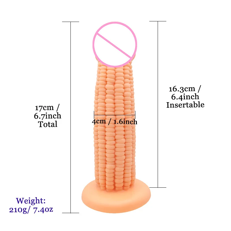 3 Colors Big Dildo Vegetable Corn Dildo With Suction Cup Sex Toys For Women Anal Plug Female Masturbation Products Woman Dildo