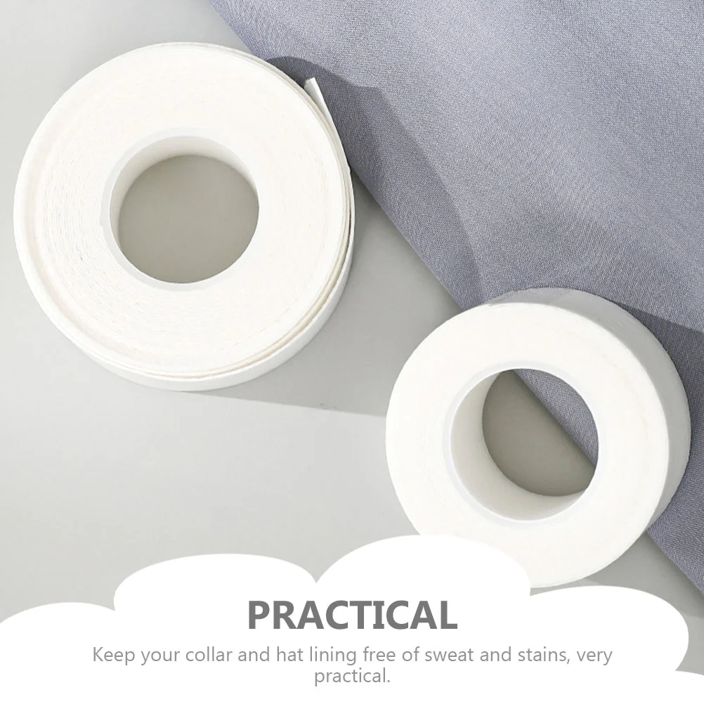 3 Rolls Hats Collar Sweat Sticker Breathable Absorption Pad Protector Sticky Accessories Portable White Supply Men's