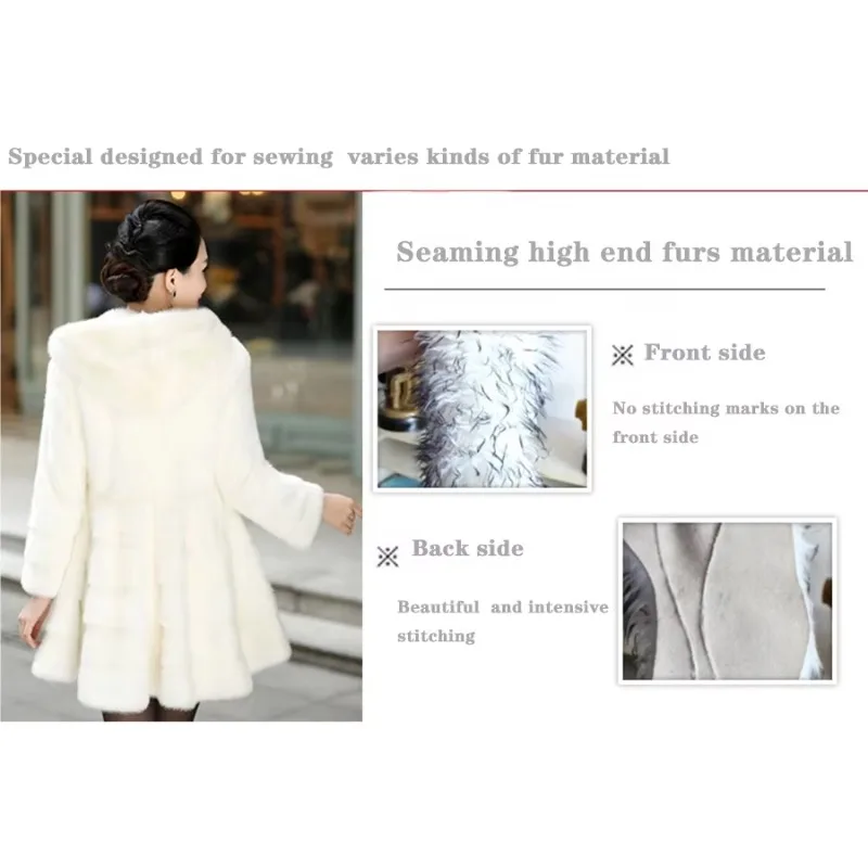 HONG HUI Industrial Fur Sewing Machine Overlock Sewing Machine for Fur Garment Production