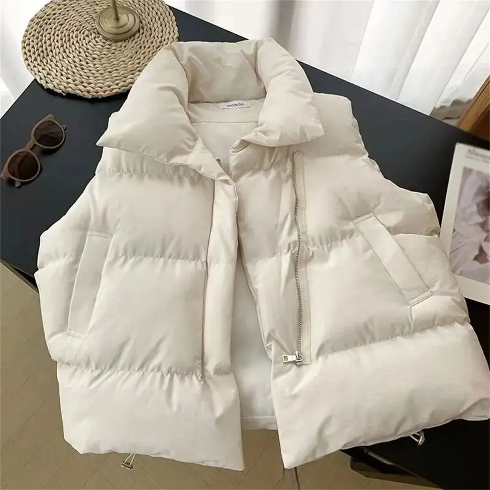 

Y2K Vest Thick Warm Winter Vest Coats Sleeveless Windproof Cotton Vest Harajuku Casual Warm Vest Autumn Winter