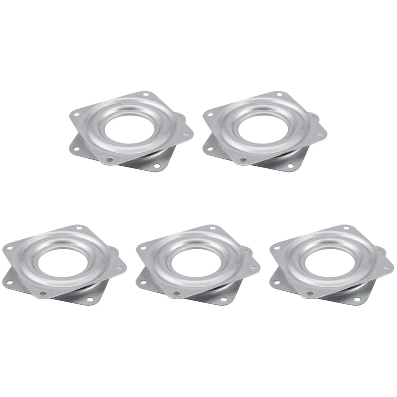 

5X Lazy Susan Ball Bearing Metal Swivel Plate - 72 X 72 X 9 Mm