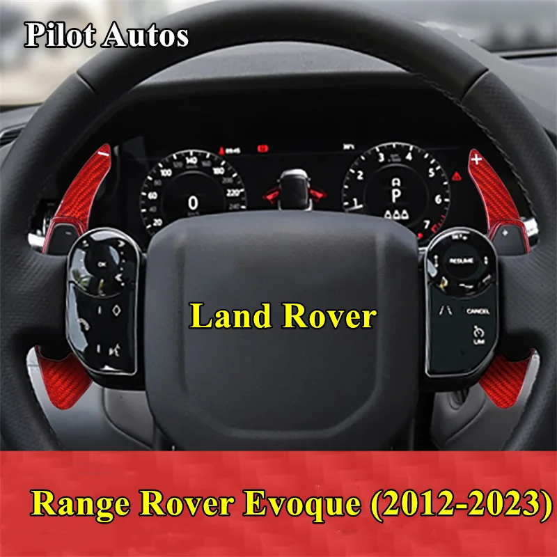 

For Range Rover Evoque Car Steering Wheel Shift Paddle Extended Shifter Trim Genuine Carbon Fiber Cover 2012-2023