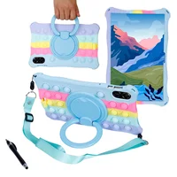 Funda de silicona suave con burbujas para Huawei Honor Pad X9 11,5 X8 PRO 11,5 2023 ELN-W09/L09, funda con soporte para tableta con correa para el hombro
