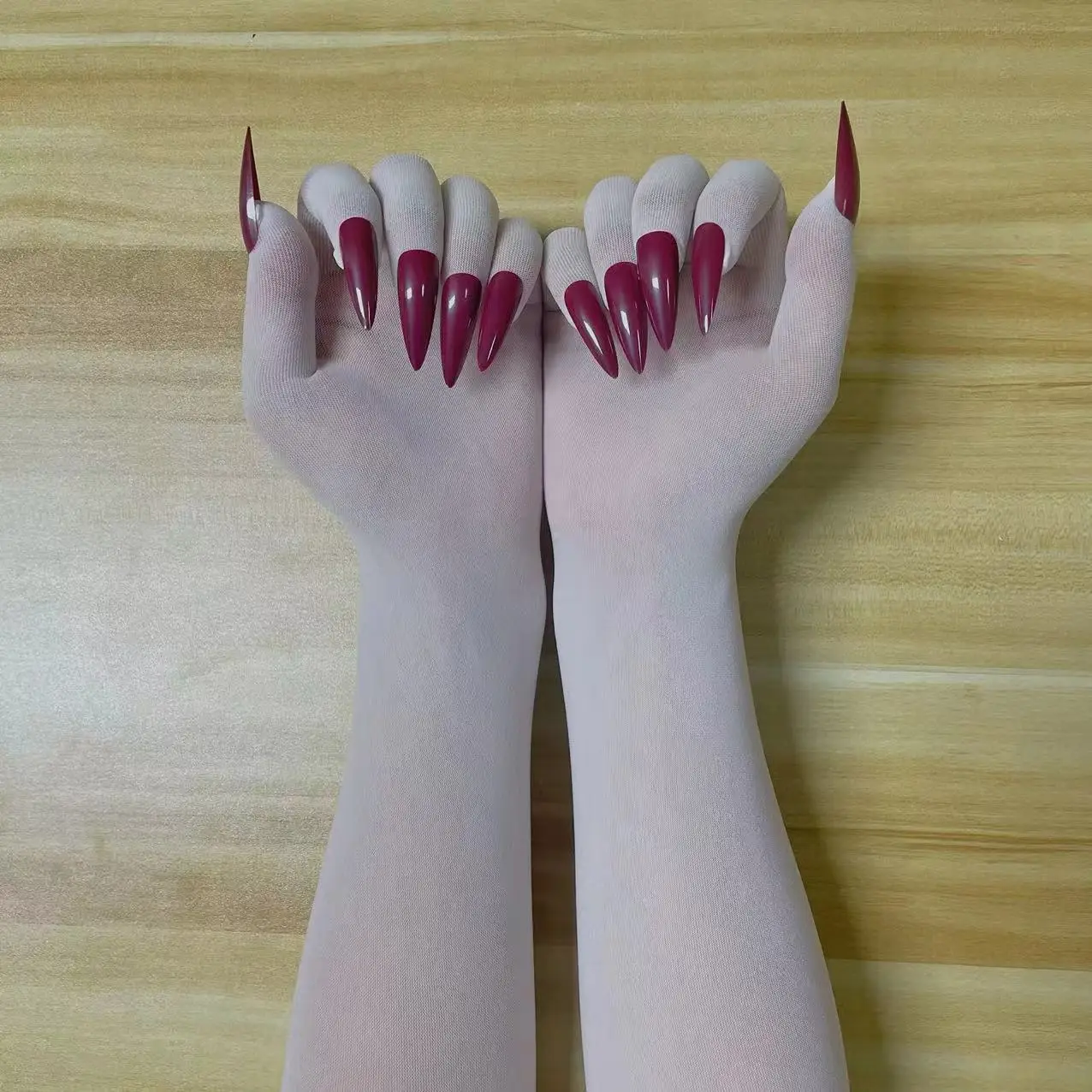 1 쌍 만찬 얇은 통기성 남성 여성 선 스크린 스타킹 긴 장갑 네일 아트 페티쉬 크로스 드레싱 의상 남성용