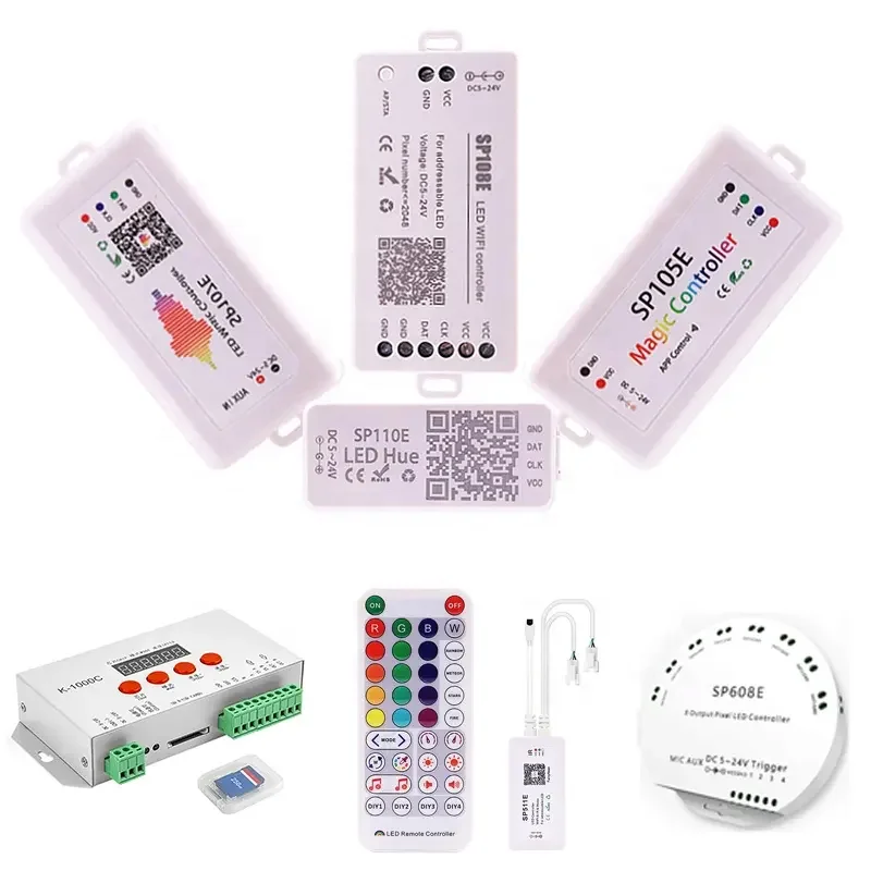 Magic Color LED Strip Controller SP105E SP106E SP107E SP108E SP110E SP511E SP601E SP602E SP608E SP611E WS2811 WS2812B UCS1903 IC