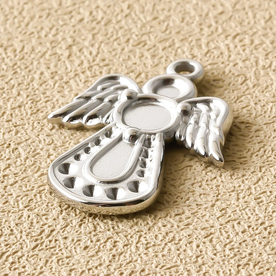 5000pcs Clip-On Charms Pearl Glass Beads Guardian Angel Wing Charms Lobster Clasp Pendants