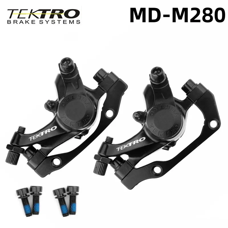 TEKTRO MD-M280 Mountain Bike Disc Brake Mechanical Caliper IS PM F160 R160 MTB Line Pulling Disc Brake Caliper Aluminum Alloy