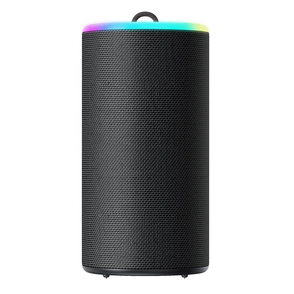 High-Power RGB LED Light Portable Waterproof Bluetooth Speaker Outdoor Wireless Subwoofer Colorful Lighting Music Speaker