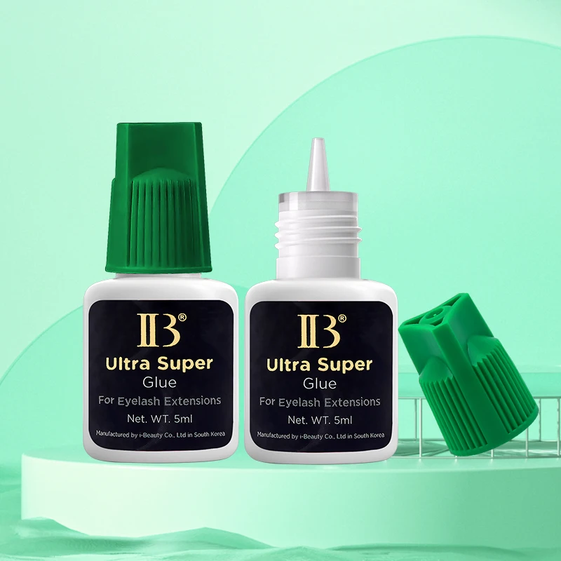 5 garrafas coreia original ib ultra super cola para extensões de cílios 5ml ib tampa verde cola cílios postiços ferramentas de maquiagem adesiva