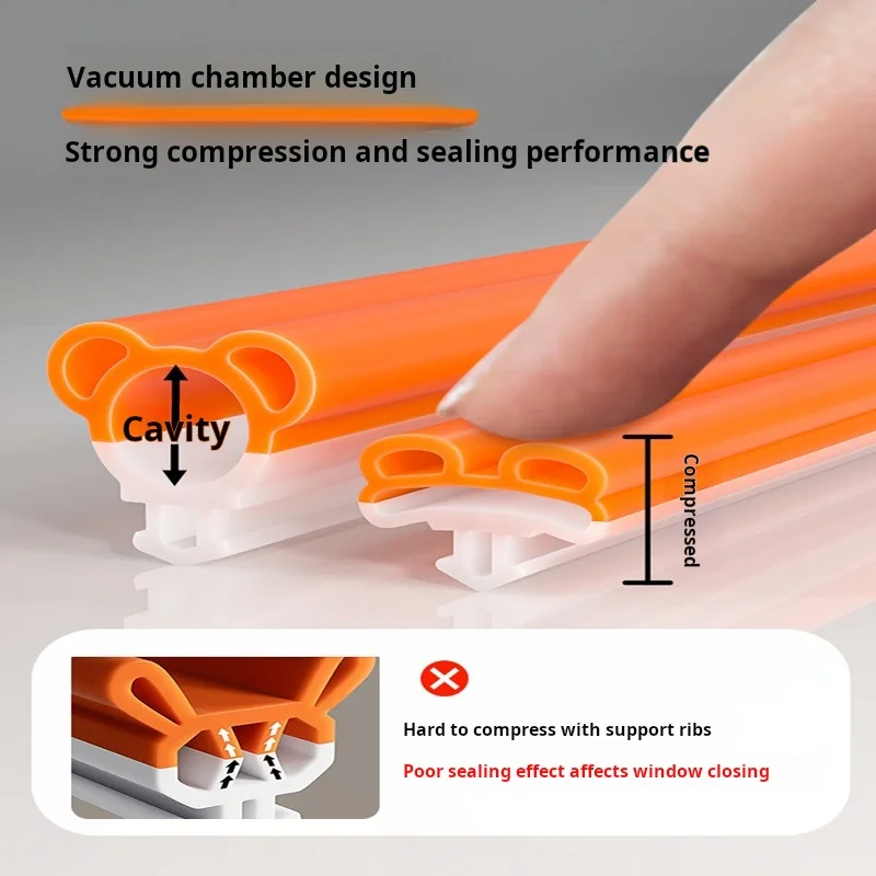 PVC Steel Window Seal Strip Thermal Insulation Windproof For Aluminum Windows