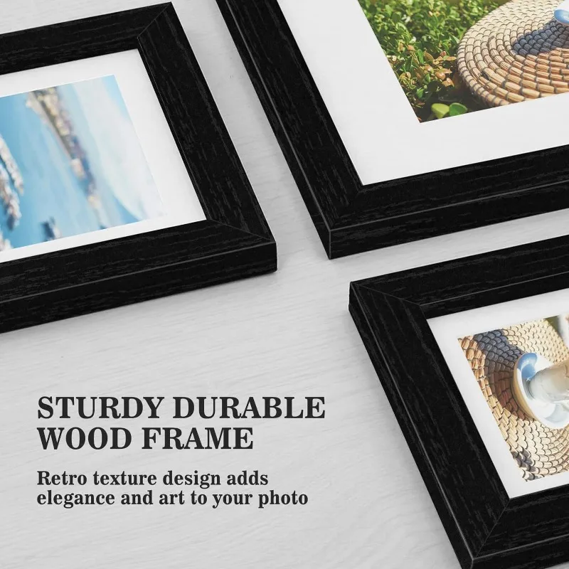 10pcs/set Photo Frame Collage Wall Decor Home Living Room Decorative Picture Frames Multi-Size Frame Set for Wall Art Display