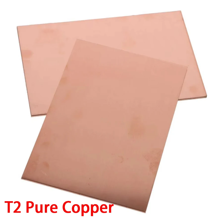 

99.9% Copper Plate Thickness 0.8/1/1.5-5mm T2 Copper Plate Copper Metal Plate Used for Crafts, Electrical Maintenance, Industry