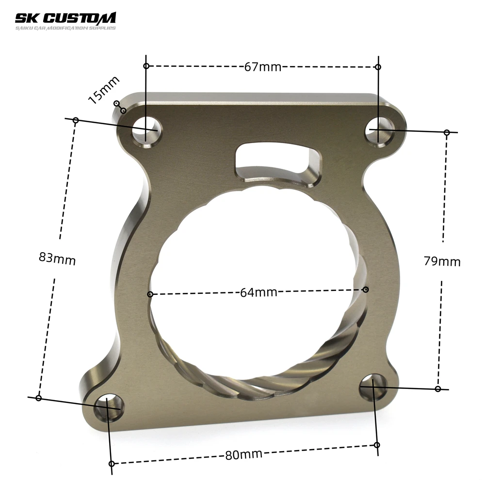 Throttle Body Spacer For Ford Focus 2 Fiesta ST150 MK 6 Mondeo 1.8 2.0 Engine Al Alloy Throttle Vortex Intake Gasket Accessories