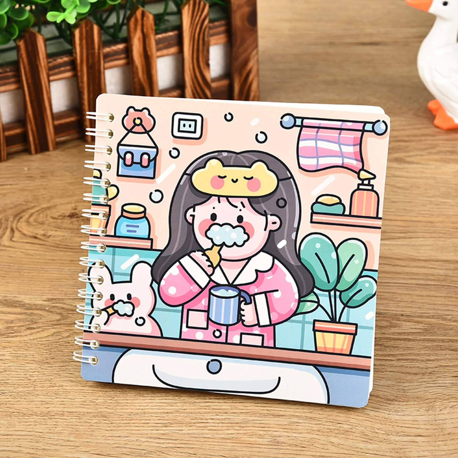 Student's' Cartoon Scrapbook Notebook Portable Notepads Sticker Collection Accessories Gift for Children's Day Thanksgiving