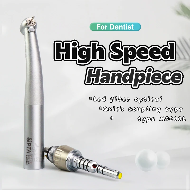 

SPTA Dental High Speed Fiber Optic LED Turbine Handpiece For KV Coupler 6 Holes Dental Material Tools Dentist Clinical