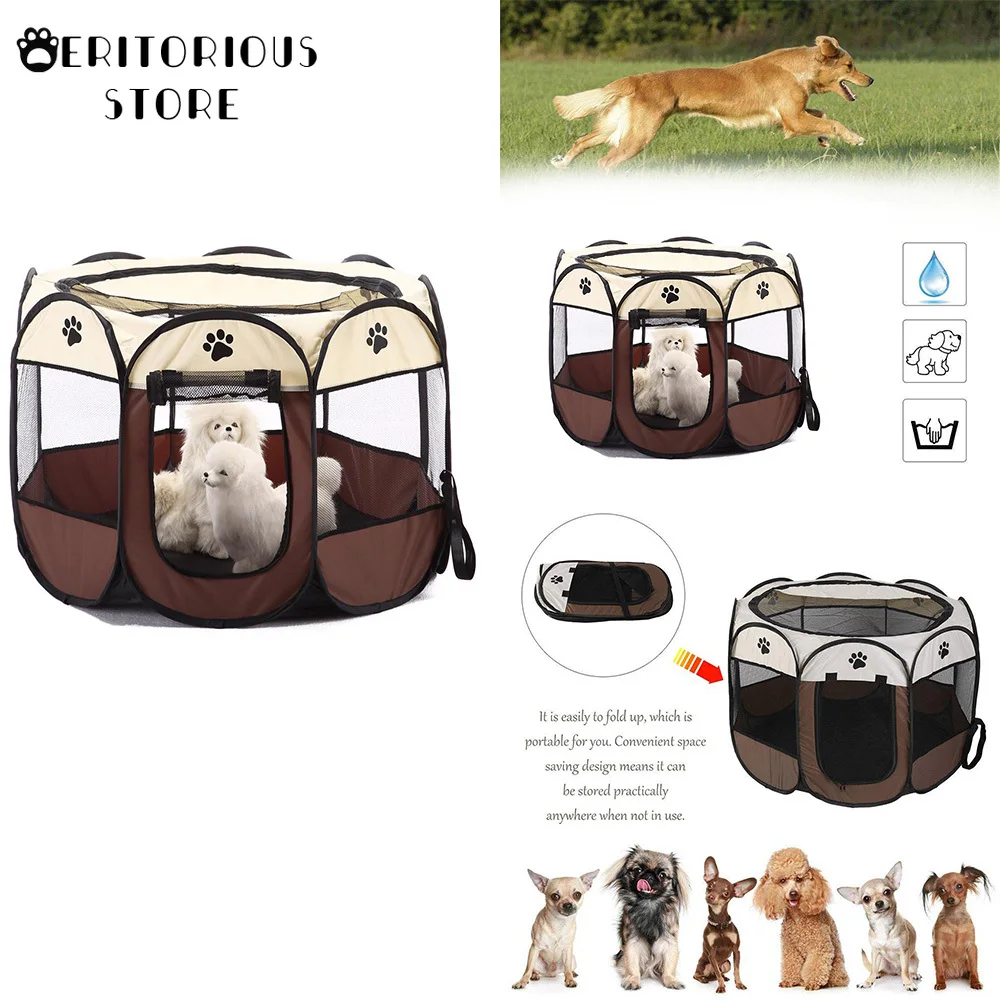 Pet Bed Dog House Cage Cat Outdoor Indoor Dogs Crate Kennel Nest Park Fence Playpen For Small Medium Big Dogs Puppy Pet Supplies