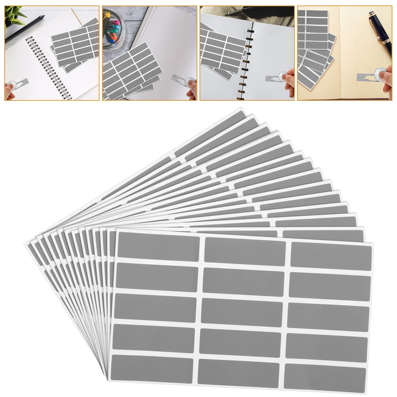 

25 листов прямоугольных стираемых наклеек, вырезанных по контуру, самоклеящиеся этикетки для поделок, открыток, лотерейных билетов, подарочных карт