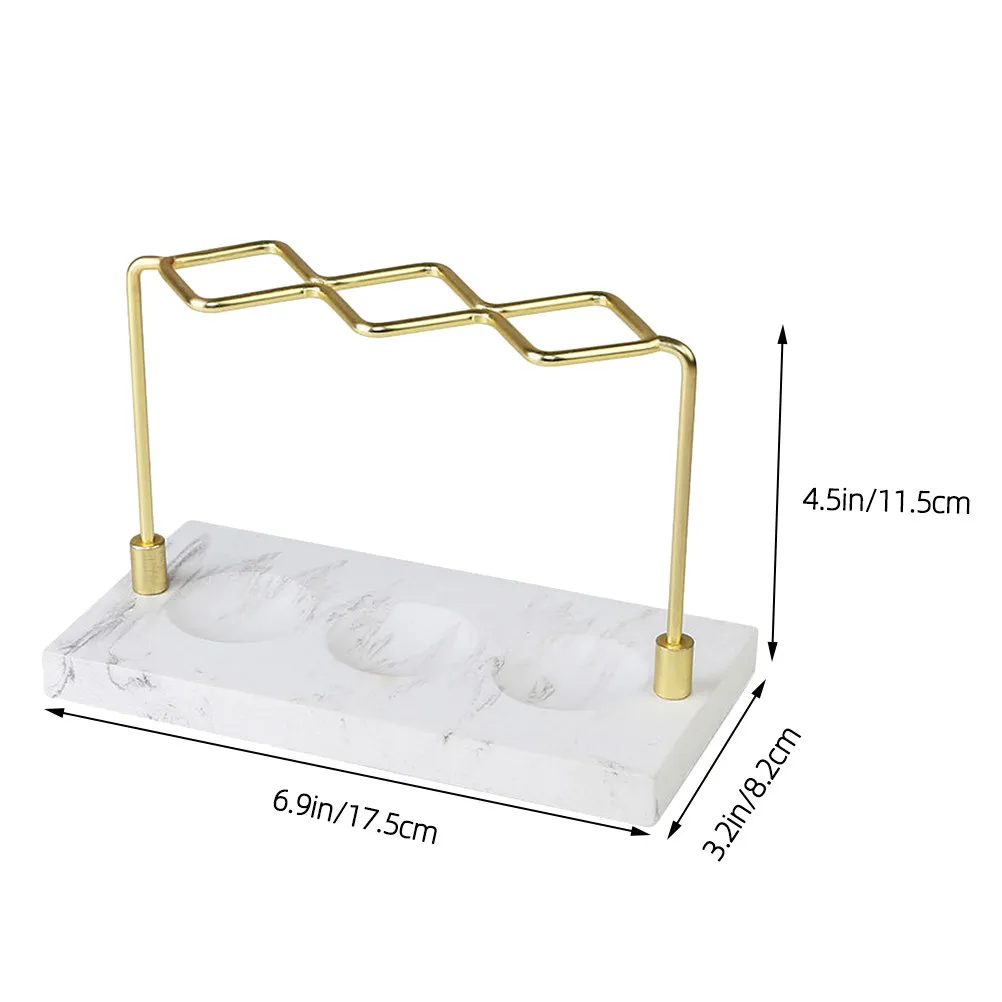 Marble Makeup Organizer Desktop Storage Rack for Cosmetics Brushes Toothbrushes Lipsticks Foundations Eyeshadows Blush Bronzer