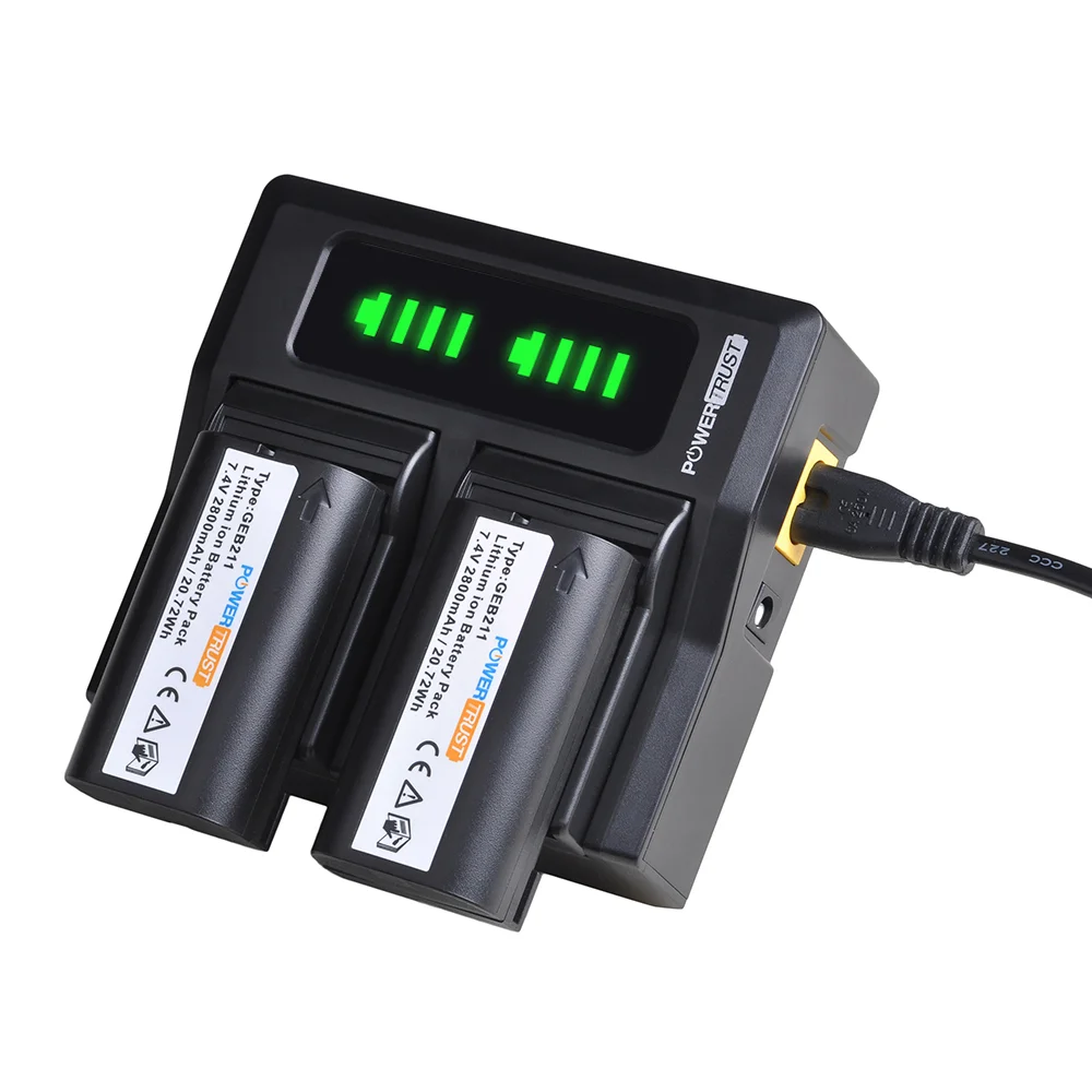 PowerHealth-GEB211 Bateria e carregador rápido LED, GEB212, GKL311, GPS900, GPS1200, GRX1200, GX1200, VIA Piper 100, Piper 200, RX1200