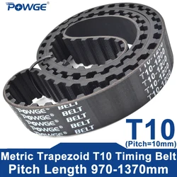 POWGE T10 Timing belt Lp=970-1370mm 970 980 990 1000 1010 1020 1040 1050 1060 1080 1100 1110 1120 1140 1150 1170 1200 1210 1220