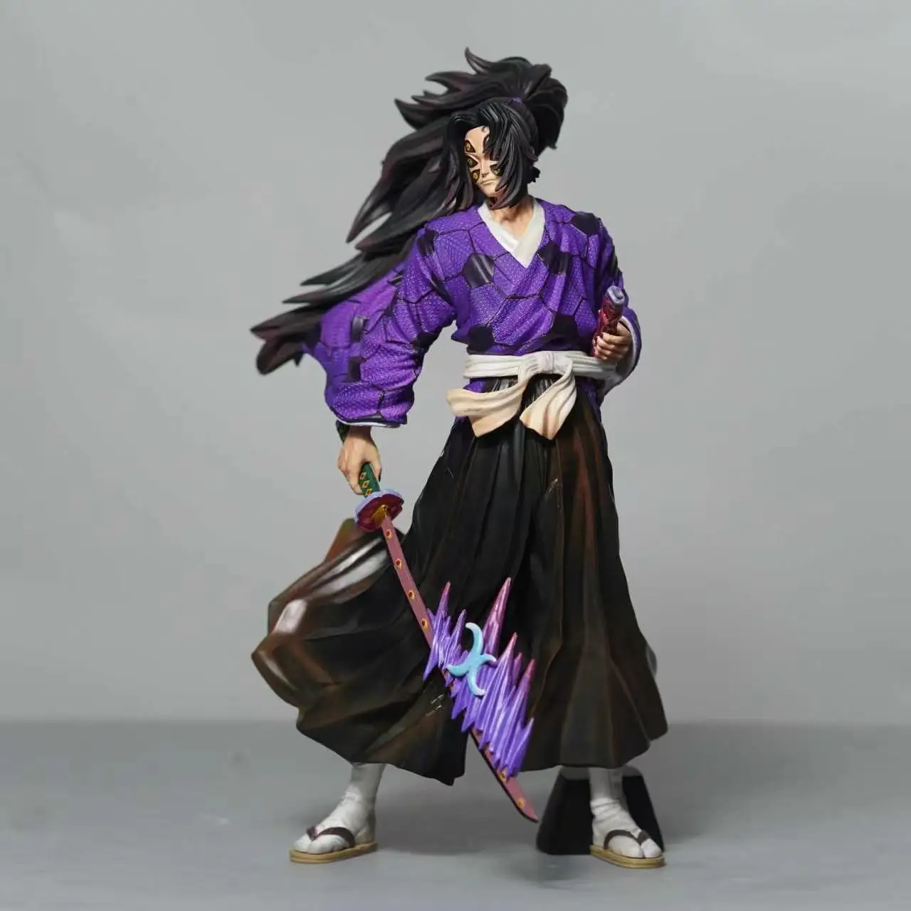 Neue 24cm Demon Slayer Anime Figur Kokushibo Actionfigur PVC Sammlerstück Schreibtisch-Dekoration Modell Puppe Spielzeug Geschenk