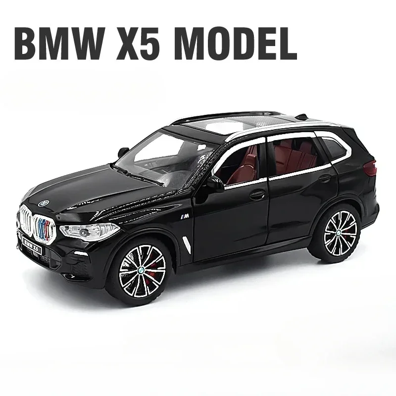 1:24 BMW X7 X5 XM SUV Alloy Car Model Diecasts Toy Vehicles Metal Toy Car Model Simulation Collection Sound Light Childrens Toy