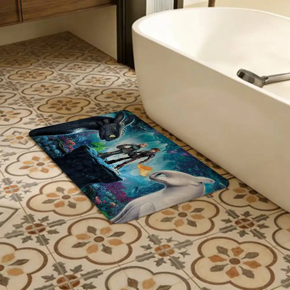 Movie New How To T-train Y-your D-dragon Floor Mat Soft Bedroom Floor House Laundry Room Mat Anti-skid Household Carpets