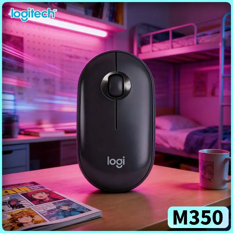 

Logitech M350 Travel Quiet Mouse - Thin Build, Silent Scroll, 18-Month Battery, Recycled Plastic, Laptop Bag Friendly Pick