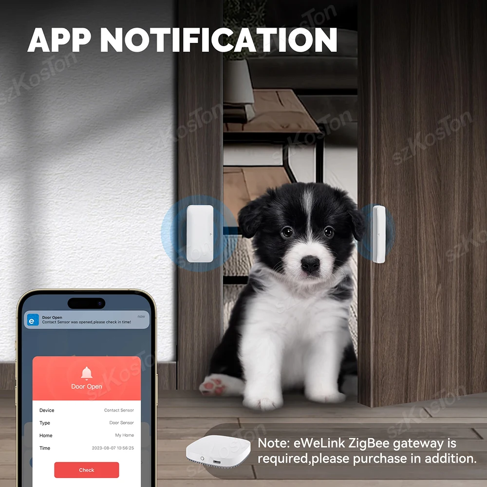 EWeLink App ZigBee3.0 เซ็นเซอร์ประตูและหน้าต่าง Smart Home Security-ป้องกันเครื่องตรวจจับสําหรับ Home Assistant Zigbee2MQTT Alice