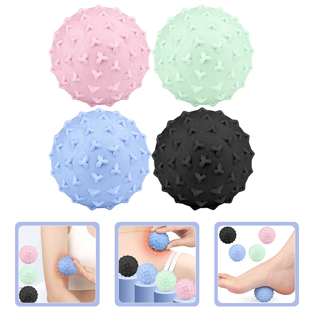 

4Pcs Massage Ball Fitness Tool for Yoga Muscle Tension Relief Practical Gift for Loved Ones Massage Ball Neck Massager