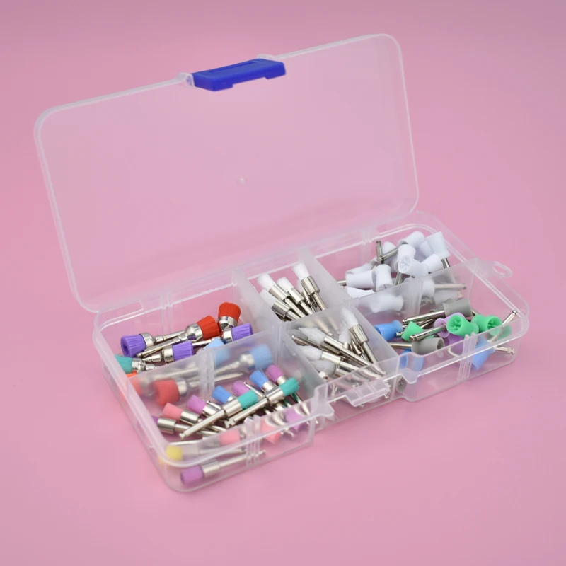 90Pcs Dental Polishing Set Disposable Head Prophy Cup Care Nylon Colorful Bristles Brush Gifts