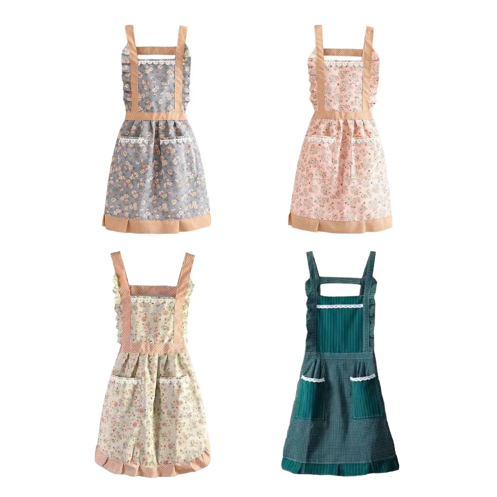 

Фартук для выпечки, многофункциональный легкий мягкий с карманами, милый красивый сервировочный фартук для ресторана, кухни, сервиса с рисунком