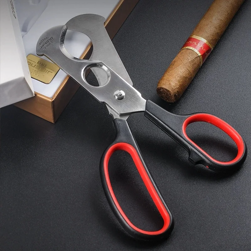 

2026 New Stainless Steel Double Blade Classic Cigar Cutter Sharp Guillotine Cigar Scissors For Cigar Accessories