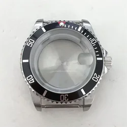 8215 40MM Stainless Steel Watch Case Aluminum Bezel Sapphire Magnifier Parts for 8215/8200/8205/2813 Movement