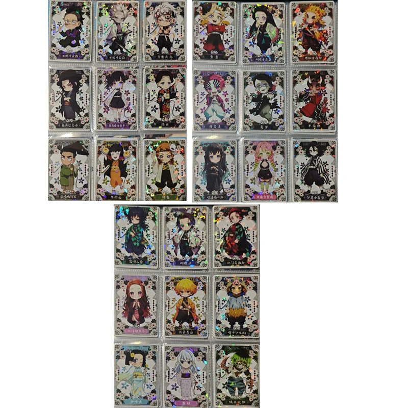 Anime Demon Slayer Kamado Nezuko Agatsuma Zenitsu Kochou Shinobu Rengoku Kyoujurou Collection Card Birthday Gift Children's Toys