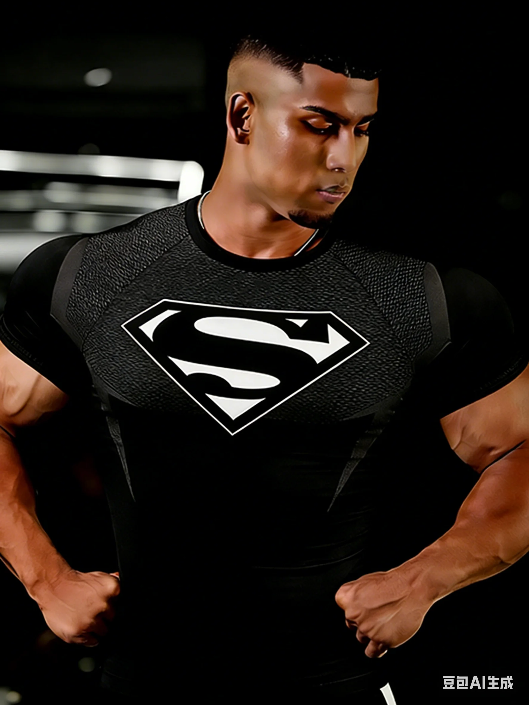 T-shirt Homme Grande Taille Nouvelle Collection 2026 – Impression 3D Logo Super-Héros Superman – Tendance Mode Été Sport & Streetwear