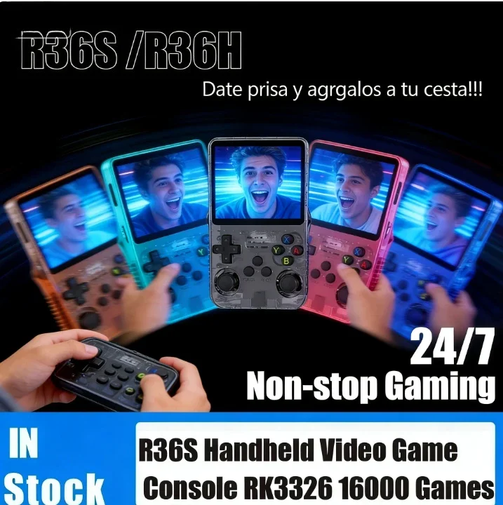 オープンソース-r36s-レトロ携帯型ビデオゲーム機-linuxシステム-35インチipsスクリーン-ポータブルポケットビデオプレーヤー-64gb-128gbゲーム