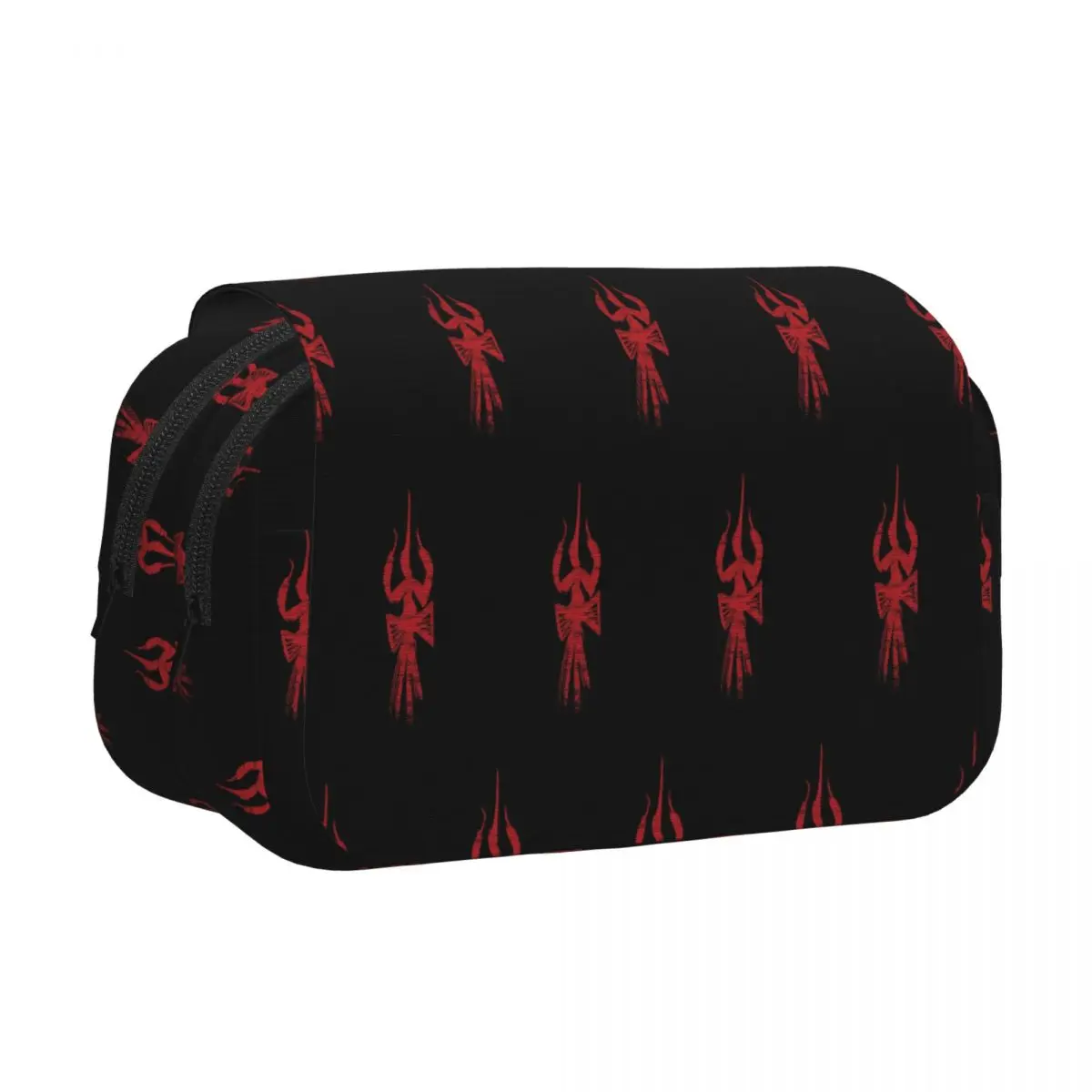 Divine Trishul And Damru Lord Shiva Pencil Cases Pen Holder Hard Shell Leather Large Storage Pen Box Pencil