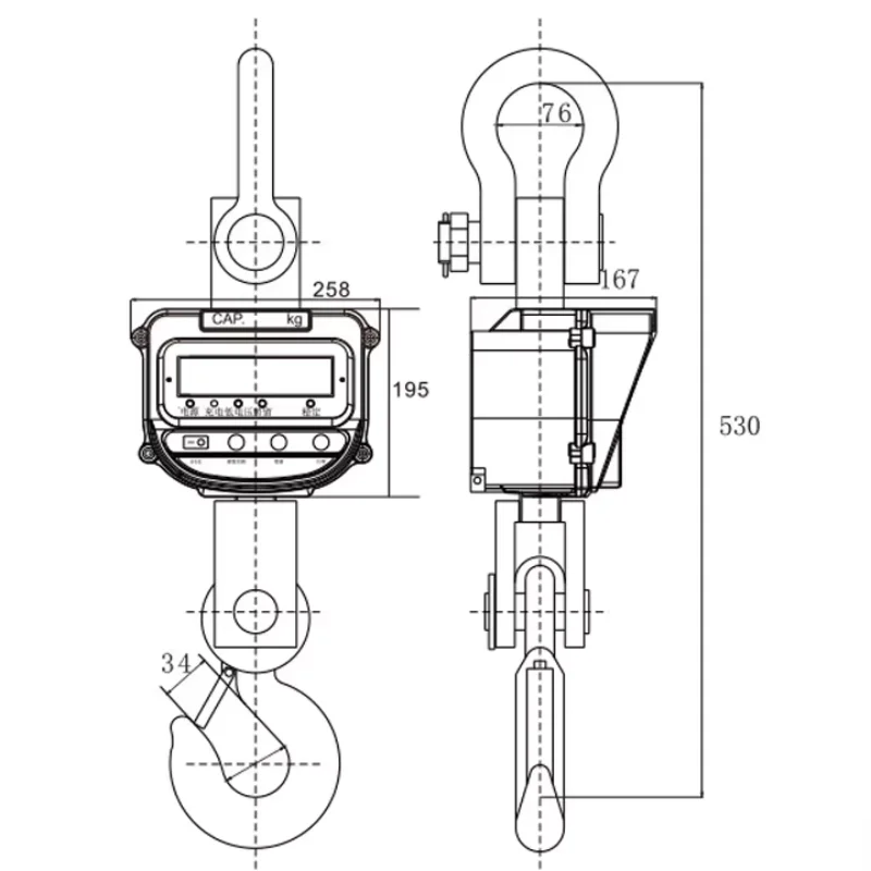 2025 EX 1 tonelada 2 ton seguro eletrônico digital industrial pendurado à prova de explosão balança de guindaste