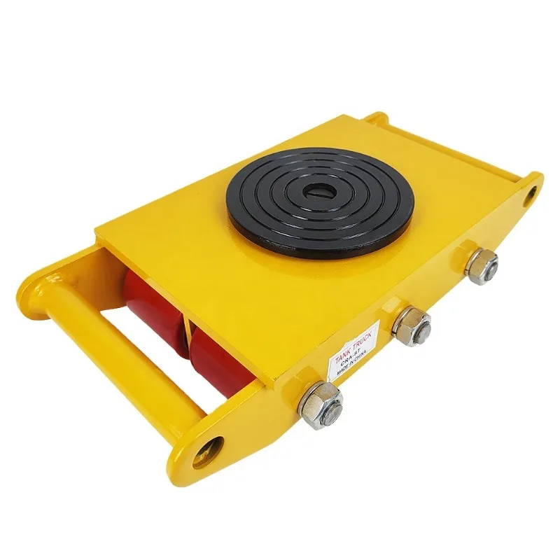 CRA-8 Heavy Cargo Trolley with Turn Table Bottle Jack Trailer Machine Dolly Skate Movers