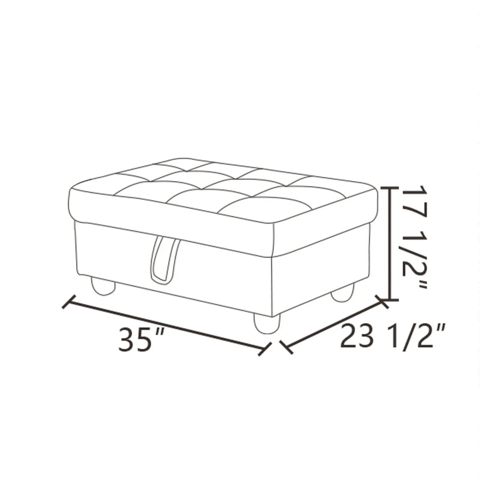 مسند قدم تخزين إسفنجي عالي الكثافة من مادة مزدوجة حديثة بارتفاع 17.5 بوصة مع تصميم X Stitch لديكور المكاتب المنزلية