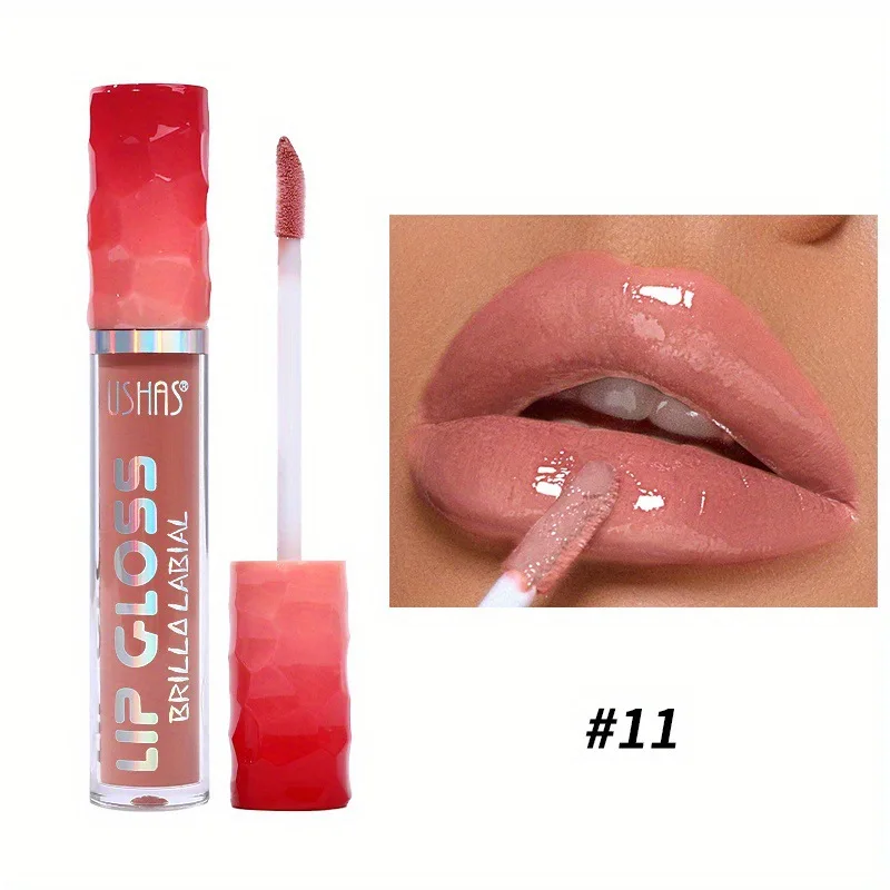 6 cores brilhante nutritivo hidratante lLIP Glaze Lip Gloss batom líquido fosco que não desbota