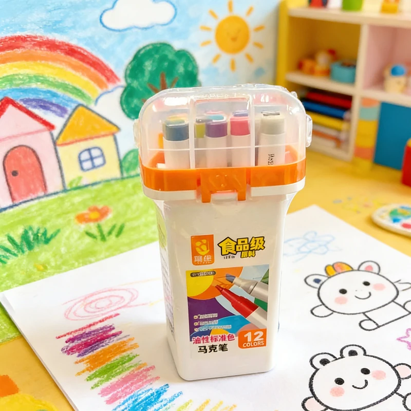 

12/18/36/48 Colors Multi Color Quick Drying Painting Pen Art Student Specific Marker Pen Student Painting Start of School Gift