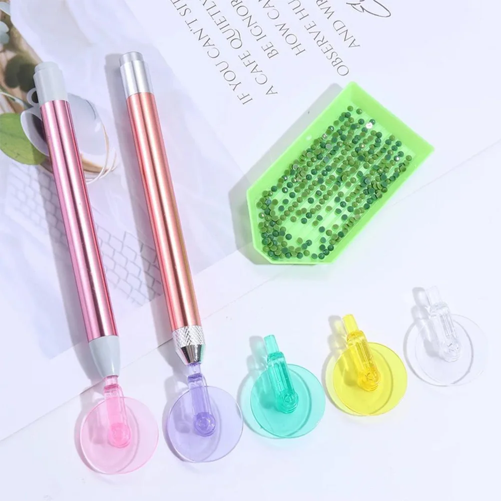 6Pcs Colorful Point Drill Pen Wheel Diamond Mosaic Roller with Adhesive Tape for Children Birthday Party Present