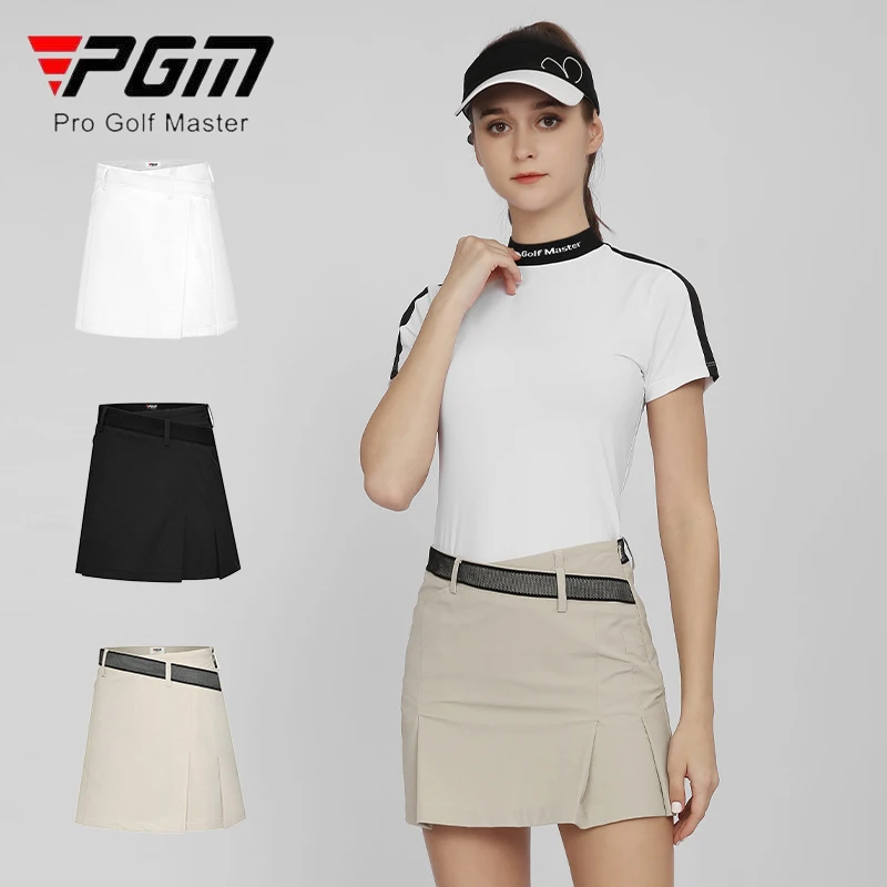 

PGM Women Golf Short Skirt Ladies Fast Dry Pleated Sports Culottes Gilr Anti-exposure A-line Golf Skorts High Waist Pantskirts