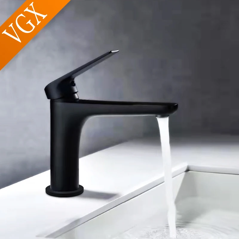 

VGX Bathroom Faucets Basin Mixer Sink Faucet Gourmet Washbasin Taps Water Tap Hot Cold Crane Tapware Brass Chrome Matt Black