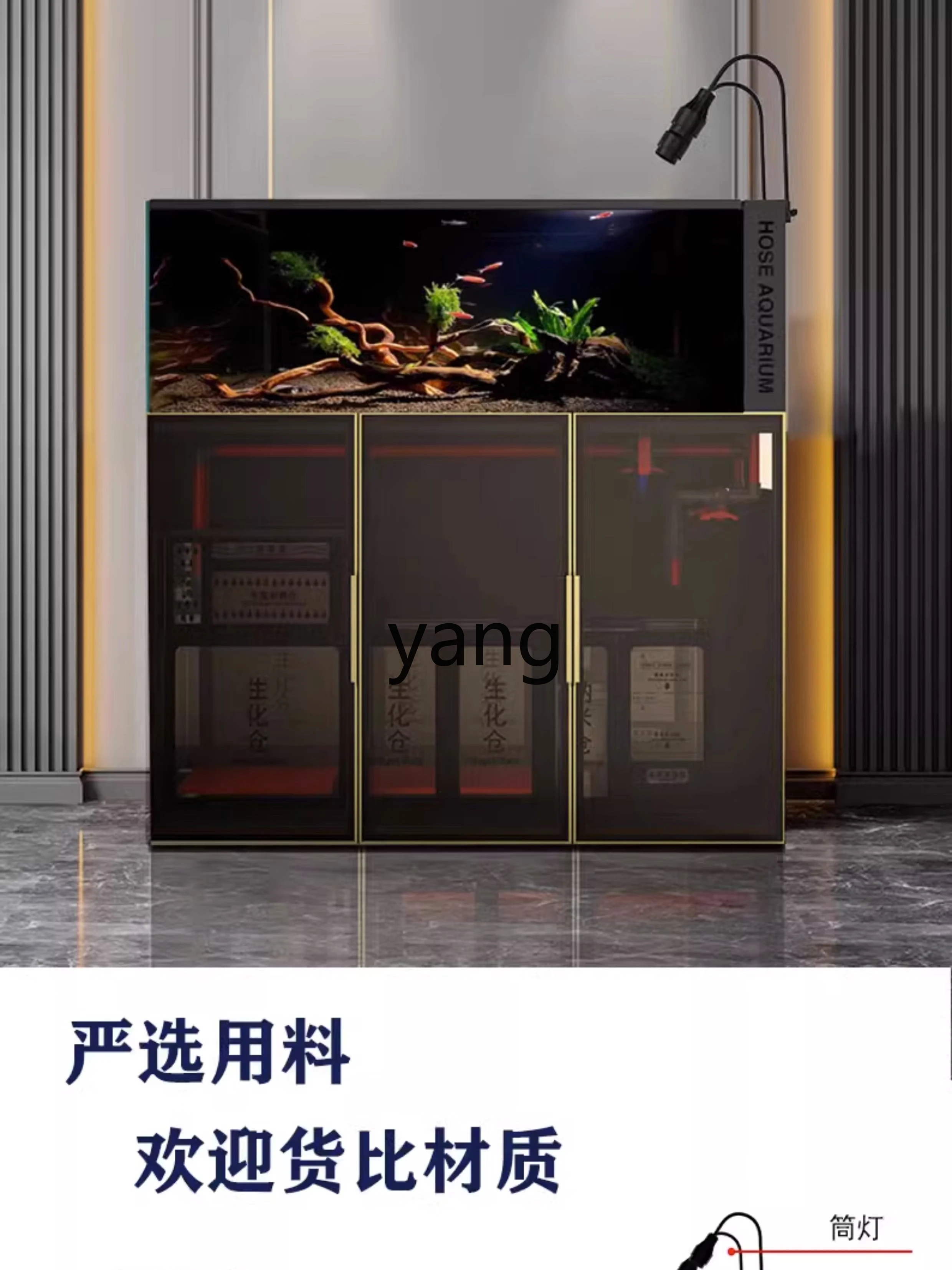 CX Fish Tank Large Living Room Ultra-White Glass Bottom Filter Change Water Original Ecological Aquarium